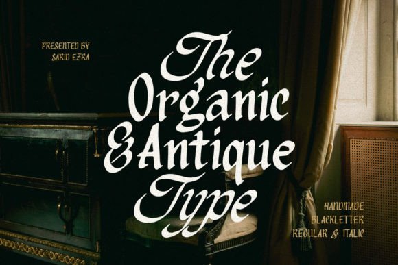 Organic Antique: Crafting Timeless Character with a Blackletter Font