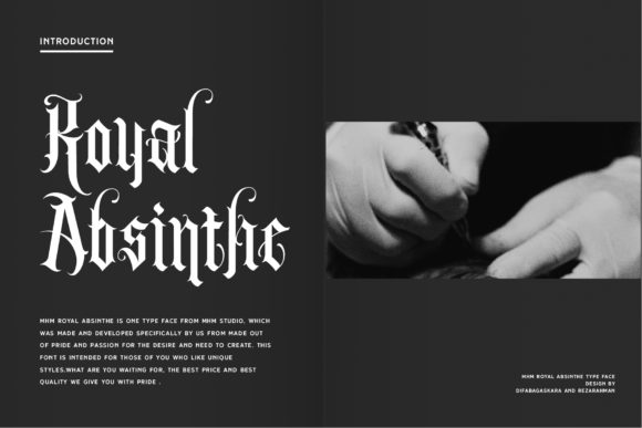Royal Absinthe: A Daring Blackletter Font for Modern Creatives