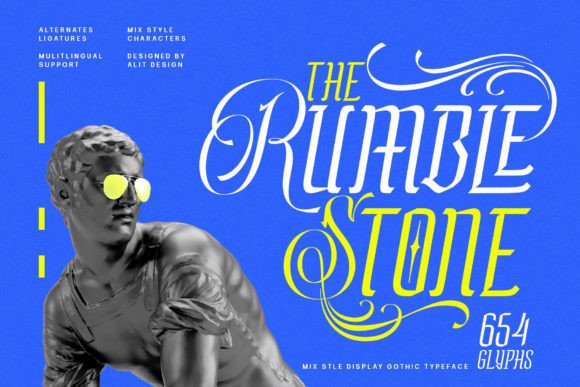Rumble Stone: The Bold Fusion of Blackletter and Script